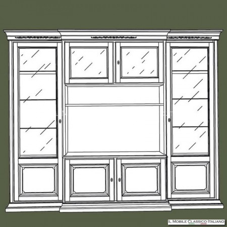Einbauwand für Wohnzimmer - Il Mobile Classico