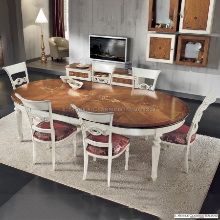 Silla de salón clásica tapizada