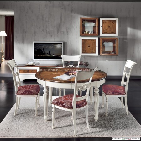 Silla de salón clásica tapizada