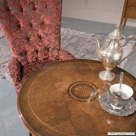 Upholstered classic armchair