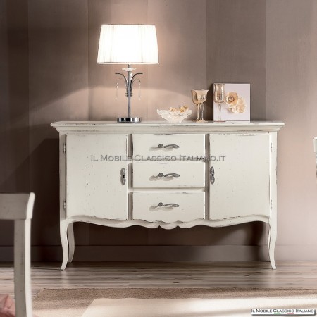 Buffet en bois massif blanc