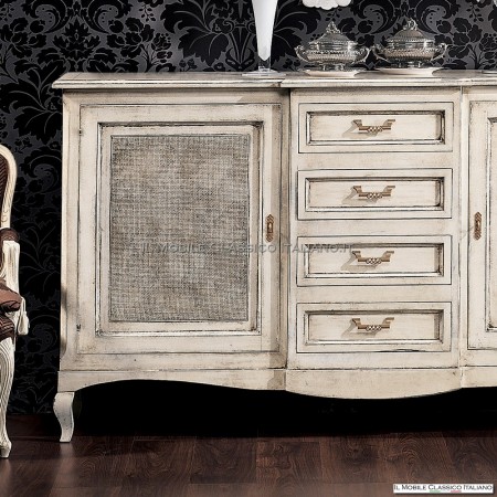 White wooden sideboard