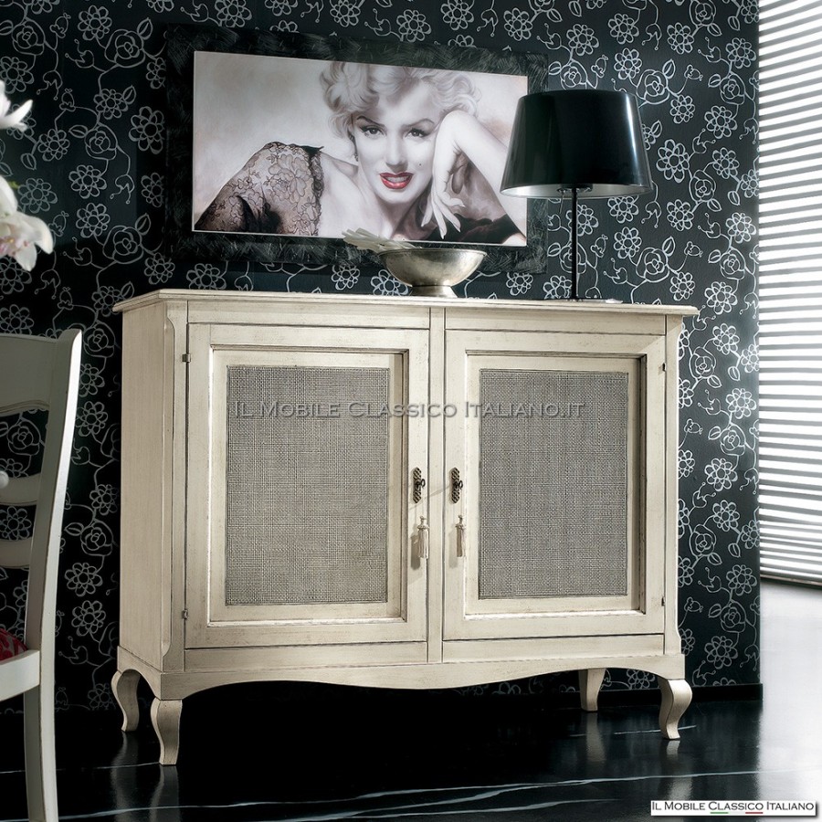 White wooden sideboard