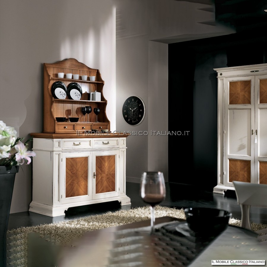 Sideboard in Weiß und Holz  Die klassischen italienischen Möbel