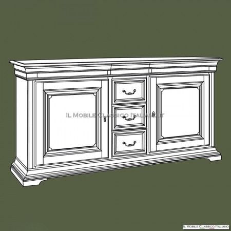 credenza per sala da pranzo in legno classica