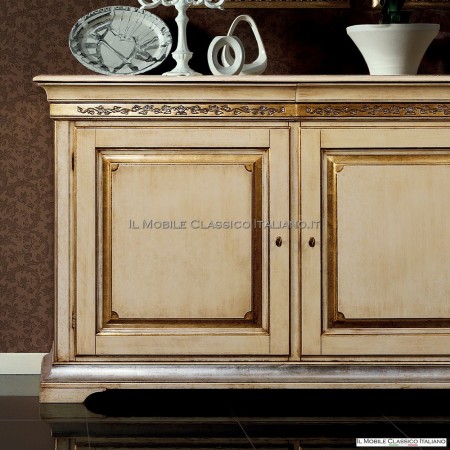Ivory lacquered sideboard - The Classic Italian Furniture