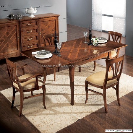 Table carrée extensible