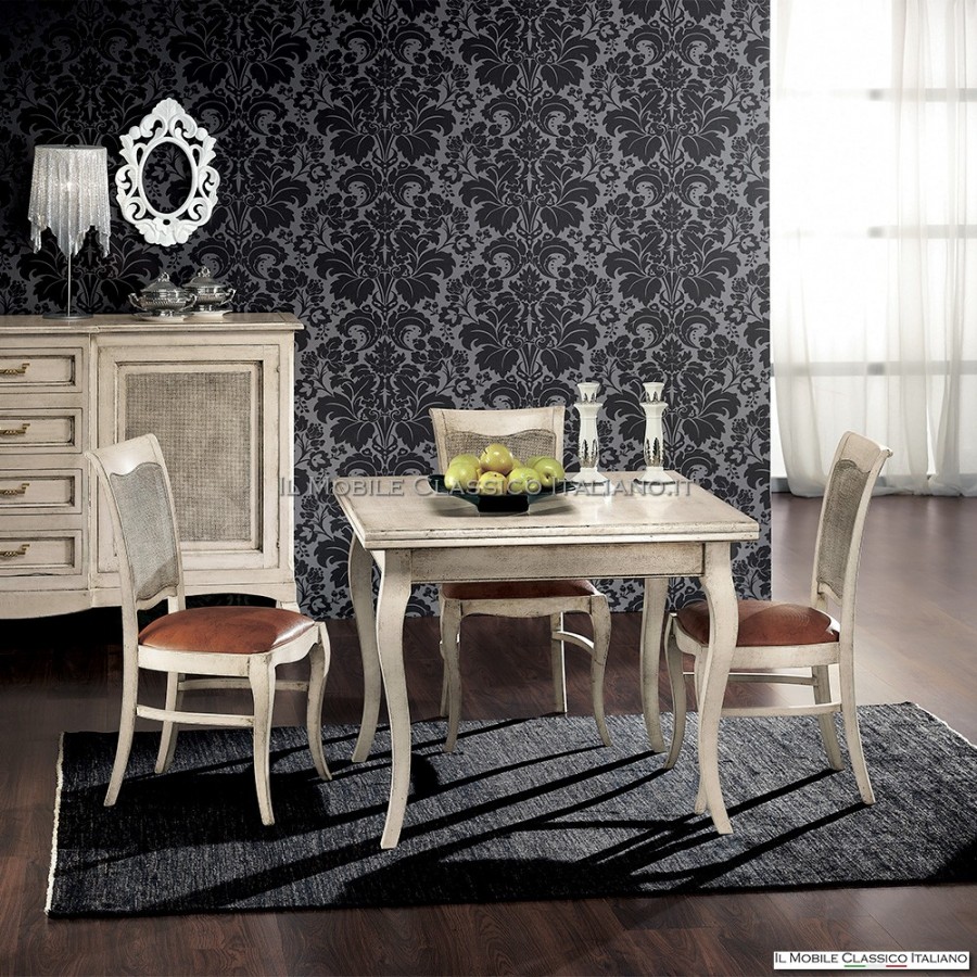 Table à manger blanche extensible