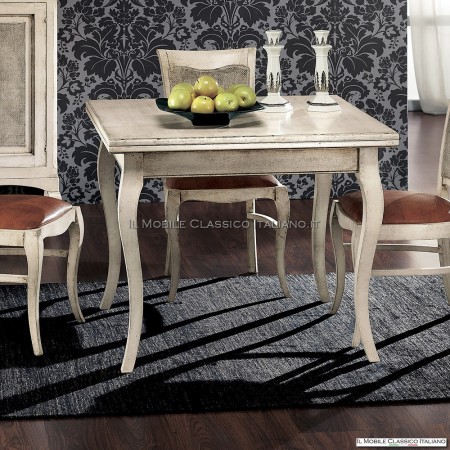 Table à manger blanche extensible