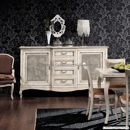 Extendable white dining table