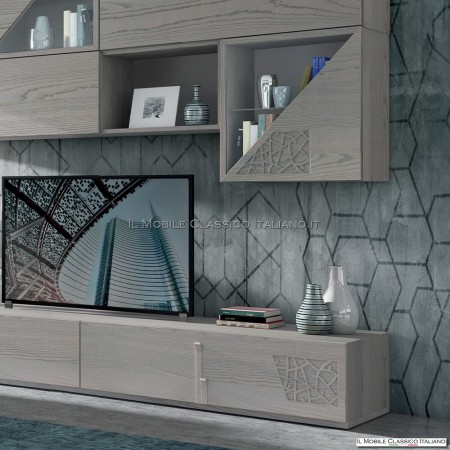 Unidad de pared moderna gris