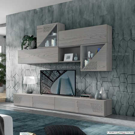 Unidad de pared moderna gris