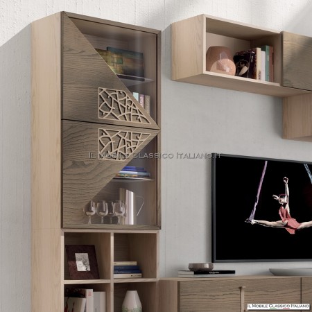 Equipped wall with a modern design