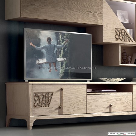 Unidad de pared de madera moderna