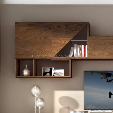 Modern equipped wall with showcase