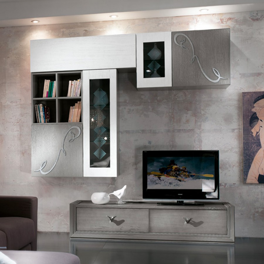 Composizione soggiorno frassino