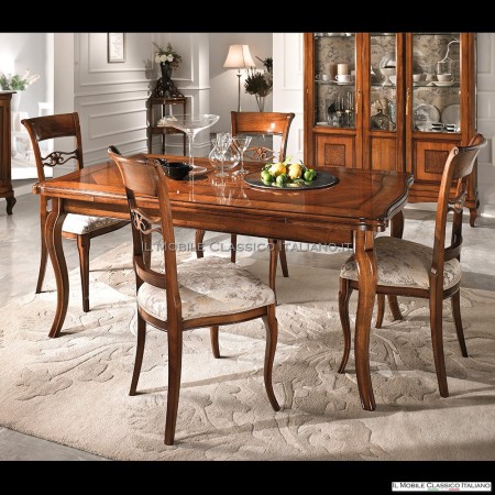 Tavolo allungabile legno classico quadrato