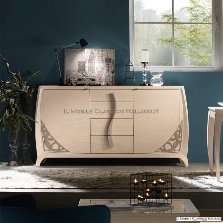 Luna modern sideboard with fretwork