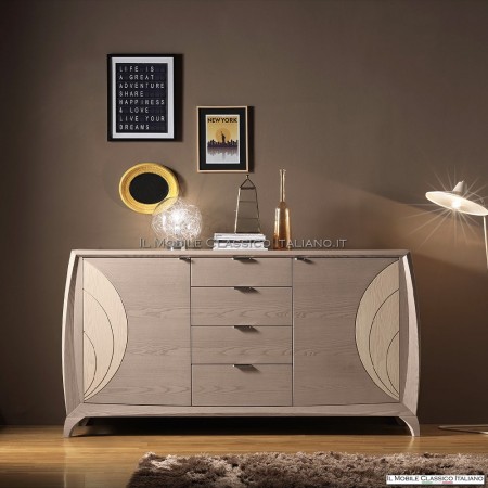 Ash sideboard with engravings