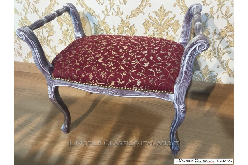 Poggiapiedi imbottito personalizzato - Mobili classici