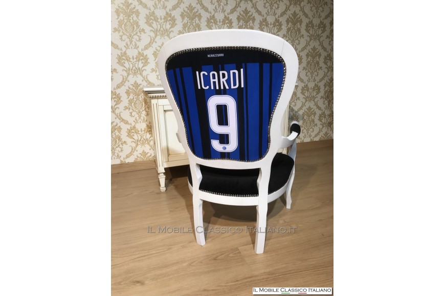 Poltrona Inter - Poltrona Icardi - Poltrona squadra calcio personalizzata